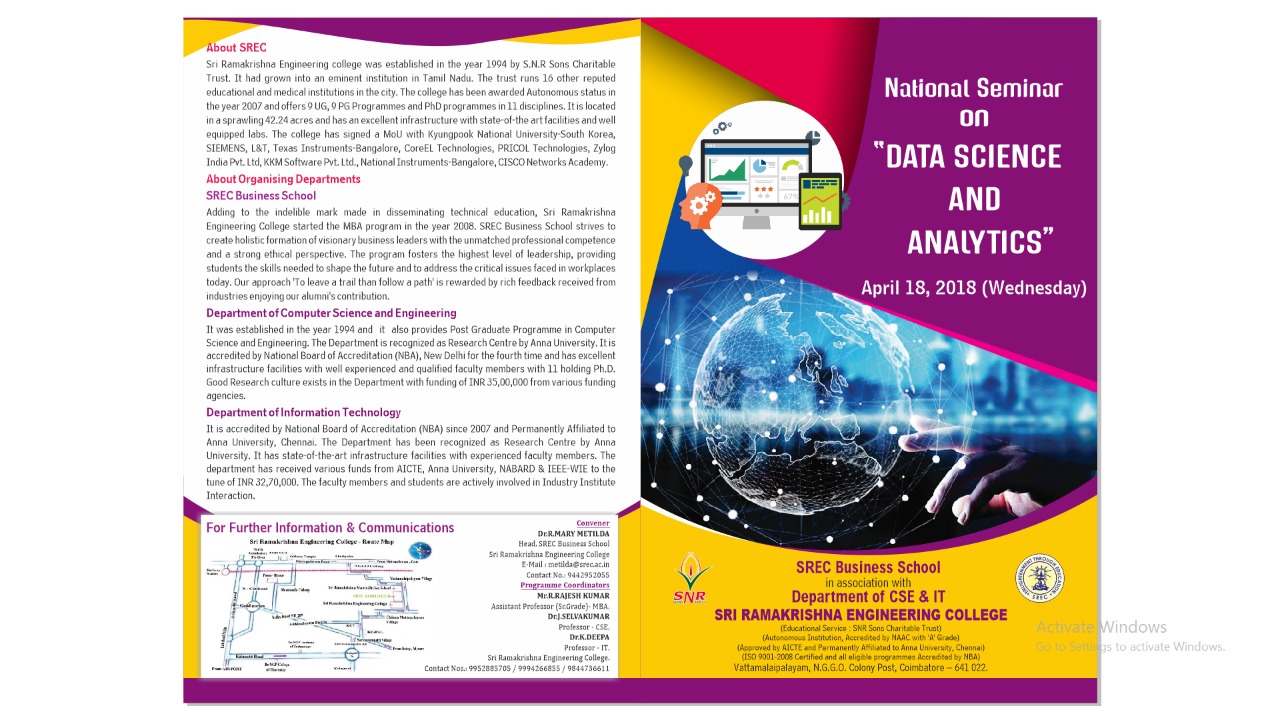 National Seminar on Data Science and Analytics 2018